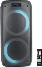 Rock Party 8 Dual 8" Battery Powered Home/Portable Bluetooth Speaker, Black