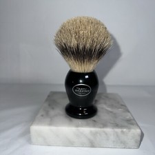 The Art of Shaving Hand Made Silvertip Badger 3  Shaving Brush Black Resin