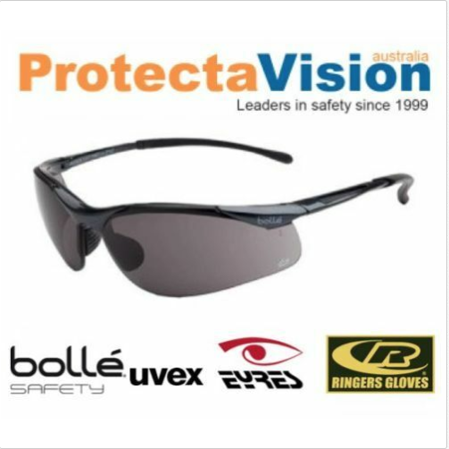 New Bolle Sidewinder Sunglasses Safety Glasses Smoke Lens Sunnies eBay