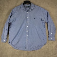 Polo Ralph Lauren Shirt Mens 2XB Big Plaid Check Button Down Long Sleeve Preppy