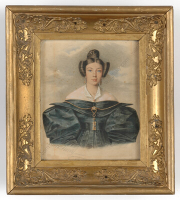 Joseph Newelowsky (act. in Vienna) ''Portrait of a Young Lady'', Watercolor, 1836