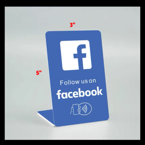 SOPORTE de exhibición de contador de Facebook para negocios y tiendas NFC toque para seguir - Imagen 2 de 2