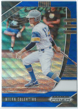 Milan Tolentino 2020 Panini Prizm Draft Blue Wave Prizm Prospect Card #PDP124