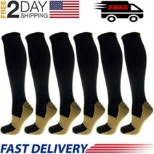 Compression Socks 20-30 mmHG Medical Knee High Men Women Support Brace Stockings