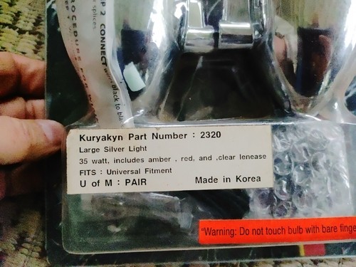 Pair Kuryakyn 2320 Large Bullet Driving Light Harley Panhead Shovelhead NEW - Picture 6 of 13