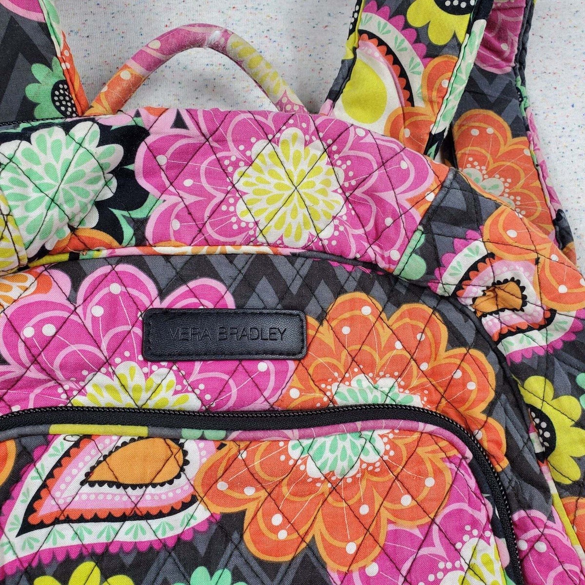 Vera Bradley Pink Floral Paisley Backpack Vera Bradley Backpack floral paisley | eBay main image 2