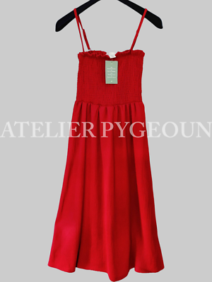 BNWT H&M Smocked Bodice Jersey Knee Length Strappy Dress Red XS, S, M, L,XL | eBay BNWT H&M Smocked Bodice Jersey Knee Length Strappy Dress Red XS, S, M, L,XL | eBay