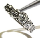 GSI 14k white gold .72ct princess diamond engagement jacket ring 4.9g womens 9 — photo 6