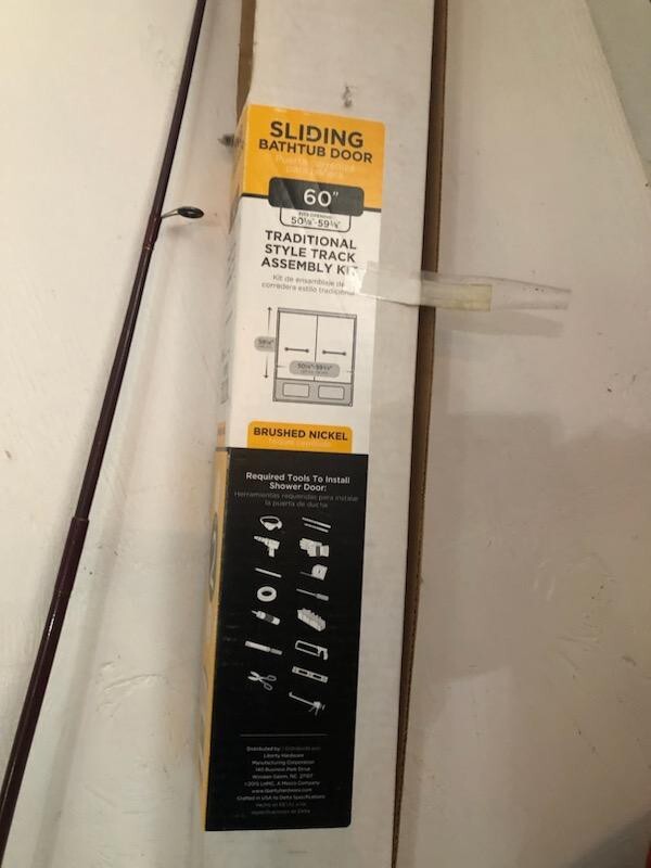 Delta Step 2 60 in Track Assembly Kit Sliding Tub Door Track Brushed Nickel eBay