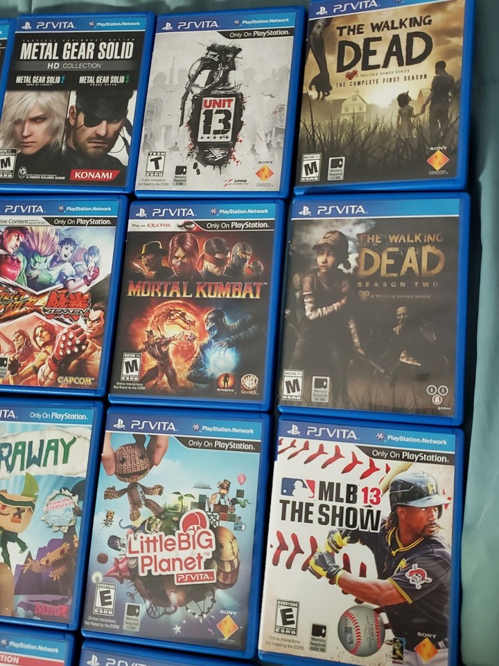 6-Pack Empty Blue Replacement Game Cases For Sony PlayStation Vita (PS Vita)