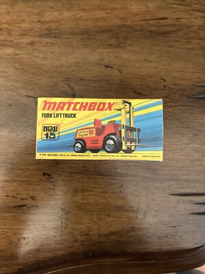 Matchbox Superfast No. 15 Fork Lift Truck 1972 in Original Box