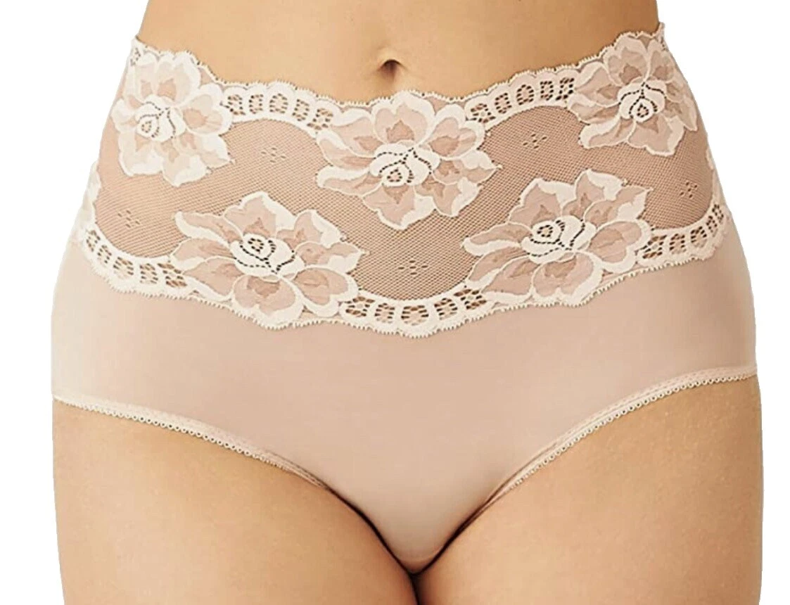 Nylon Solid Regular Size XL Brief Panties for Women