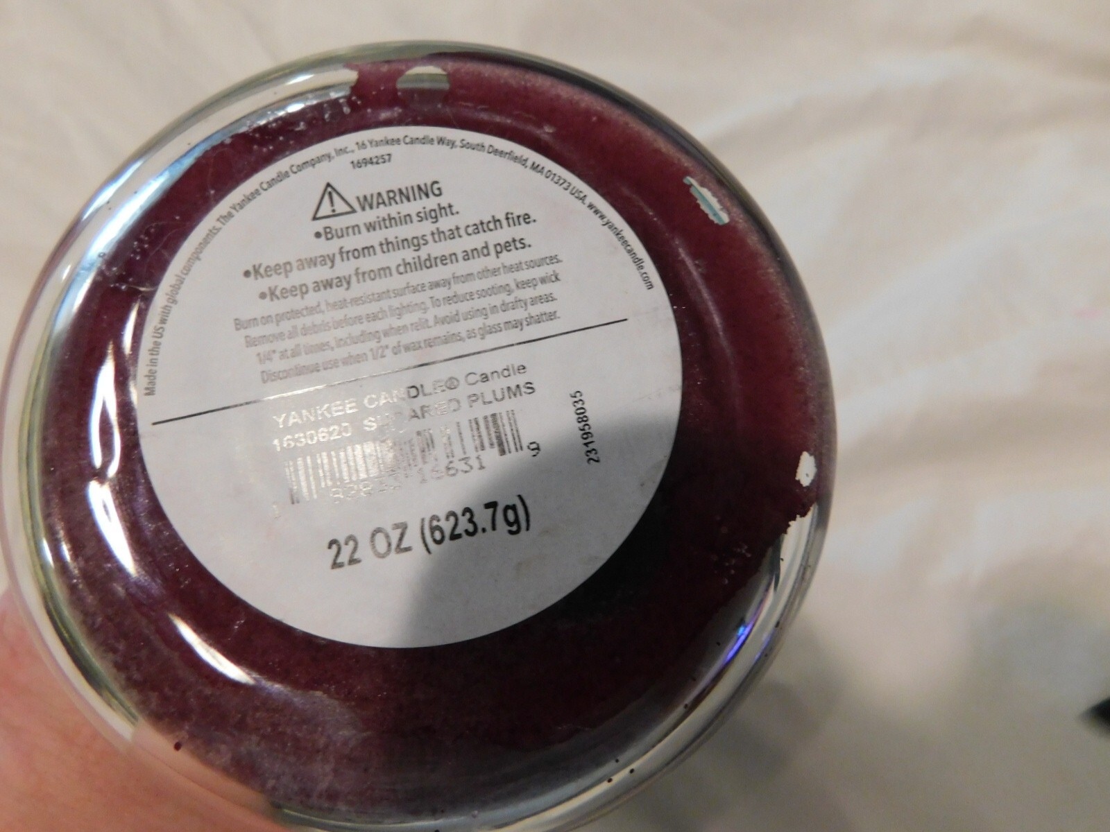 Yankee Candle Sugared Plum Scent 22 oz jar eBay