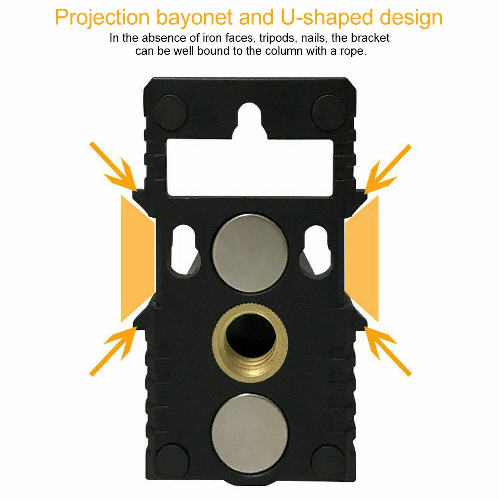 Laser Level Bracket 180°L Shape Magnetic Magnetic Tripod Adapter Base Wall Mount