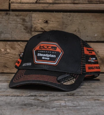KTS Racing x Uggly&Co - Black and Orange Trucker cap - Motorcycle Wear - Image 1 of 4