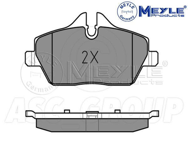 Meyle Bremsbelagsatz, Vorderachse Mit Anti Quietsch Platte 025 239 1517-image