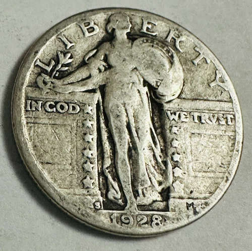 1928 S Standing Liberty Silver Quarter VG Details As Pictured # SLQ 1928-S