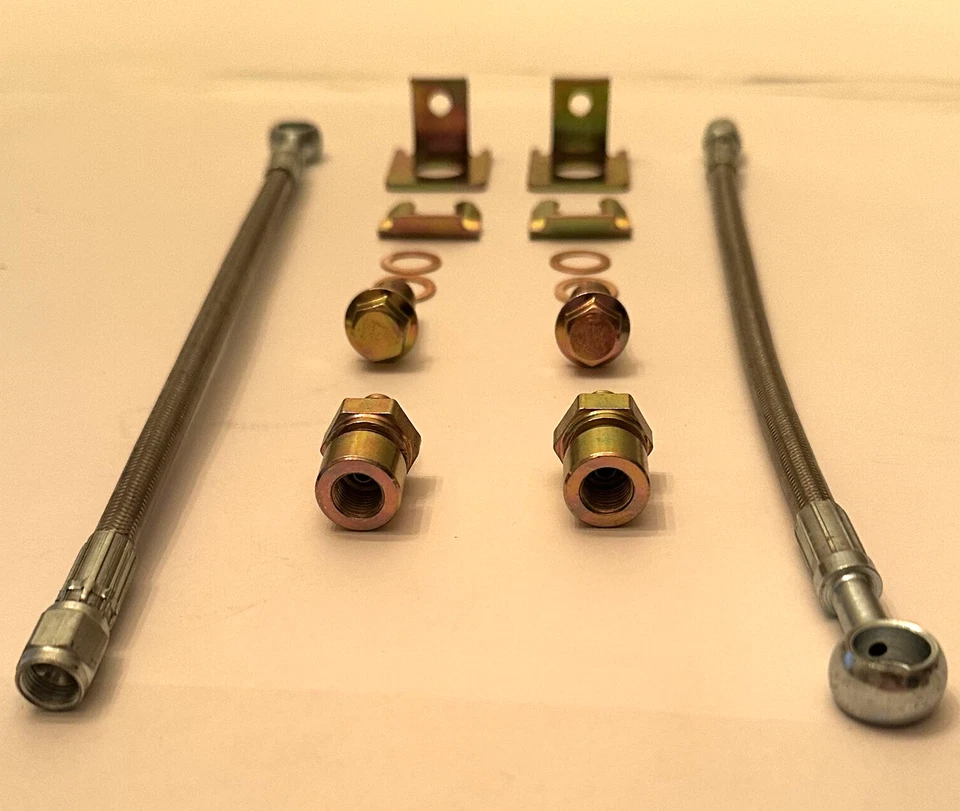 Oldsmobile Lss 1978-1990 pinza mética trenzada acero inoxidable manguera de línea de freno Foto 3 de 4