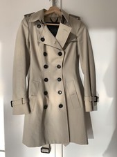 Authentic Burberry Womens Beige Stone Trench Coat Size It 38