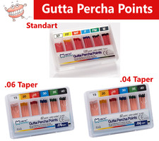 GUTTA PERCHA 60 POINTS 04 or 06 TAPER All Sizes 30 15 20 25 35 40 45 50 55 60 .