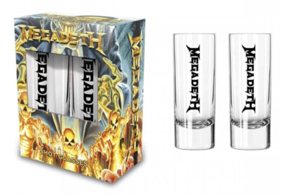 MEGADETH SCHNAPSGLAS SET SHOT GLASSES NUKE KIDS RUST IN PEACE 2 STÜCK SET 6 cl