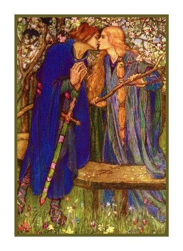Pre Raphaelite Florence Harrison Blessed Kiss Counted Cross Stitch ...
