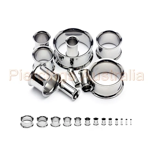 Double Flare 316L Surgical Steel Ear Tunnel Stretcher CHOOSE SINGLE OR PAIR - Picture 1 of 1