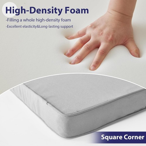Garden Chair Seat Pad Cushion Patio Ties Removable Zip Cover 5cm Thick Non Slip - Picture 29 of 49