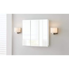 Glacier Bay Medicine Cabinet With Mirror Glass Door Shelves 33 in Depth