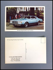 1977 Buick Regal Coupe Vintage 1-page Car Photo Postcard Post Card