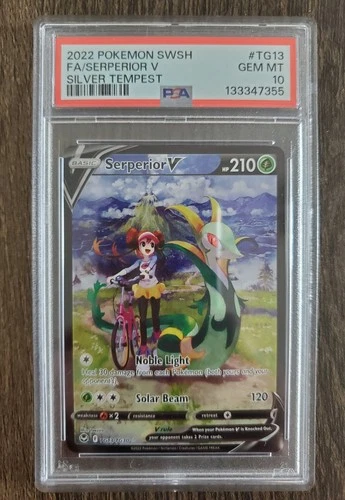 2022 Pokemon SWSH Silver Tempest #TG13 FA Serperior V PSA 10 Gem Mint Rosa