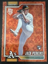 2026 Topps Series 1 Jack Perkins #206 Rookie Orange Parallel Athletics MLB