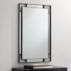 Stellan Matte Black 24 1/2" x 38" Rectangular Wall Mirror