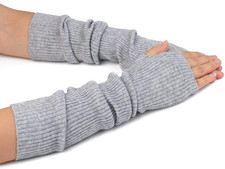 Cashmere Blended Arm Warmer for Women Winter Fingerless Gloves Knit Mitten Glove