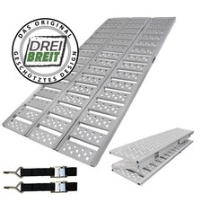 Auffahrrampe Verladerampe Breitrampe 215 cm 2-fach faltbar Alu 1020 kg ATV Rampe