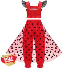 Aolliya Girls Ladybug Costume Halloween Birthday Fancy Dress