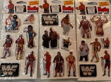 Vintage NOS 1985 Titan Sports WWF Wrestling Puffy Stickers 3 Sealed Hulk Hogan