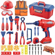 Tool Set, 49PCS Tool Set with Electronic Drill,Tape Measure 12 Tool Equipment...