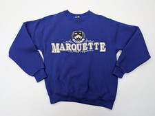Vintage Marquette University Sweatshirt Mens M Blue 1990s Galt Sand Made In USA
