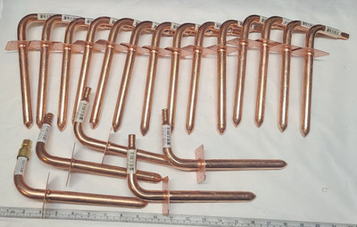 Lot of 19 Apollo 8'' x 1/2'' Copper PEX-A Barb Stub-Out 90 Degree Elbow w/ Flange