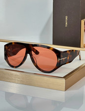 Tom Ford Bronson TF1044 60 12-140 Unisex Sunglasses Dark Havana/Tea