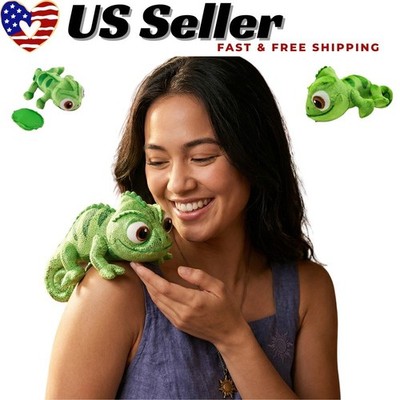 Disney Parks Pascal Magnetic Shoulder Plush Tangled Rapunzel Chameleon Toy NEW
