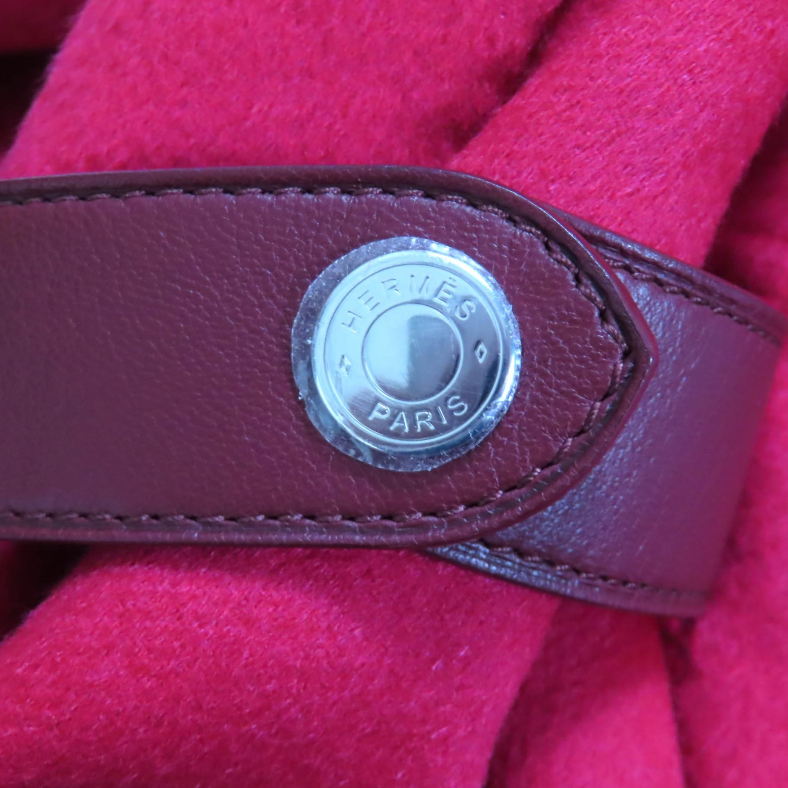 HERMES poncho Red cashmere Women 36 thumbnail 7