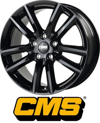 4x CMS C27 6X16 5/112 ET43 Complete Black Gloss
