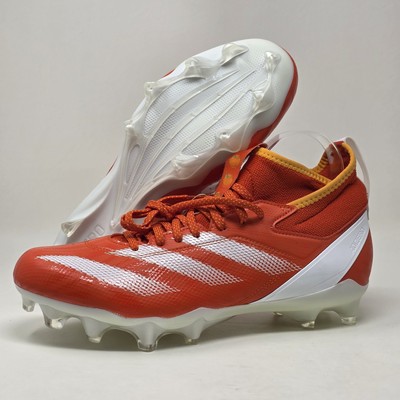 Adidas Adizero Impact Football Cleats Orange/White Athletic Shoes IF2457 Sz 13.5 adidas Adizero Impact MID Football Cleats Orange White  main image 3
