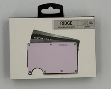 The Ridge Wallet - Aluminum: Cash Strap RFID Blocking - Lavender  NEW!!!