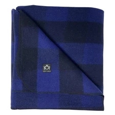 Arcturus Backwoods Wool Blanket - Blue Buffalo Plaid | 4.5 lbs (64" x 88")