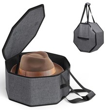 SLEEPING LAMB Hat Box for Travel and Storage, Collapsible Cap Case for Mens F...
