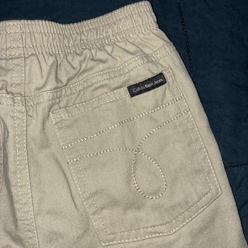 Calvin Klein Boys Size 5 Khaki Pants With Elastic Leg Bottom NWT - Picture 3 of 4