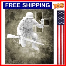 1/35 Scale Die-Cast Resin Figure Model Kit WWII German Soldier Unassembled an...